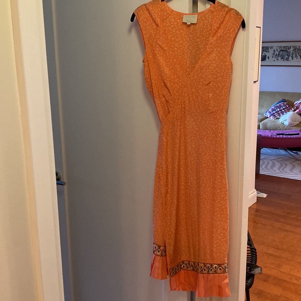 Noa Noa Silk wrap dress with embroidery size xs - Picture 8 of 10